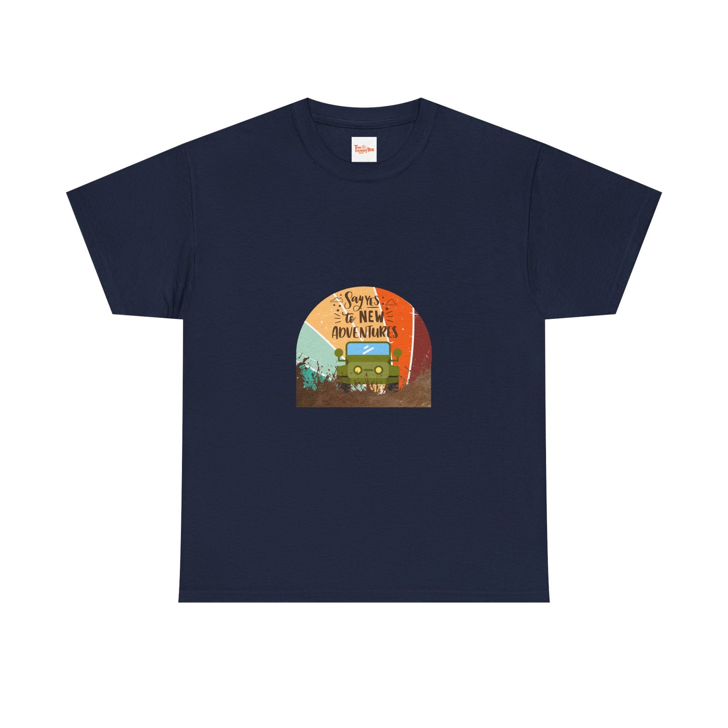 Adventure Tee - Say Yes to Adventure Graphic Jeep Unisex Heavy Cotton Tee