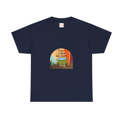 Adventure Tee - Say Yes to Adventure Graphic Jeep Unisex Heavy Cotton Tee