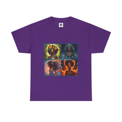 Elements of Power Unisex Tee - Graphic of Four Black Women Earth Wind Fire Water