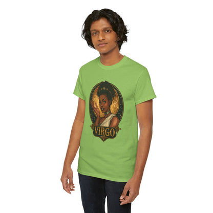 Virgo Art Nouveau Tee — African American Woman Celestial Zodiac Graphic