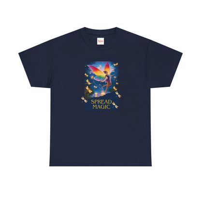 Spread Magic Fairy T-Shirt — Rainbow Wings Graphic Tee