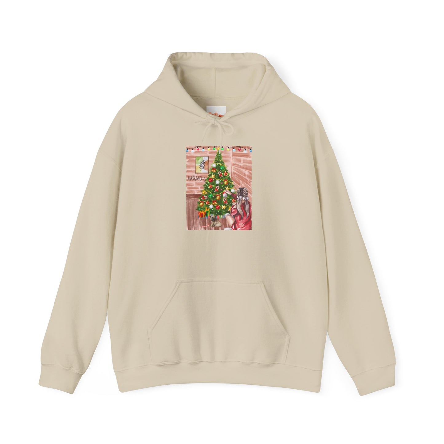 Christmas Hoodie - Girl Decorating Tree