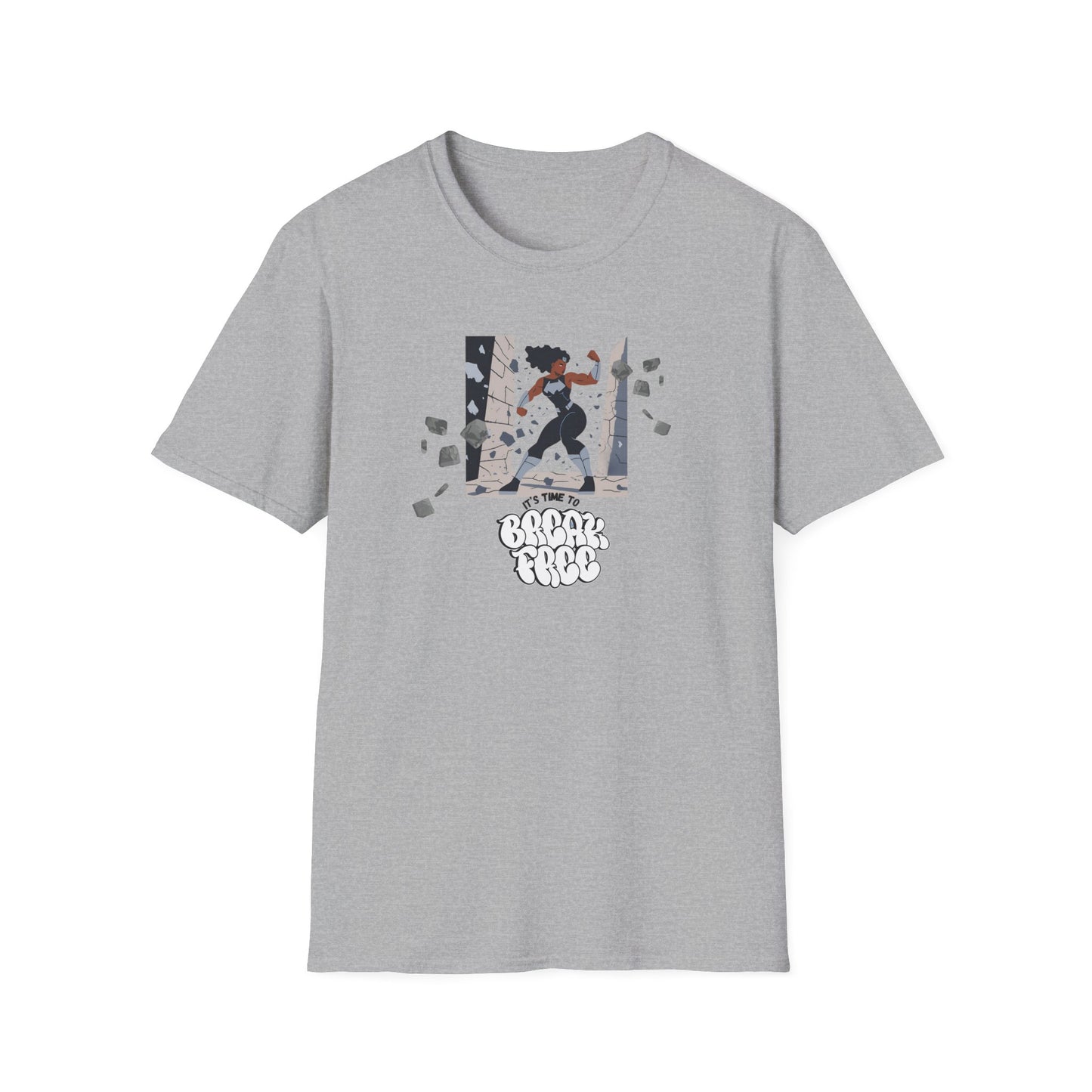 Black Superheroine 'It's Time to Break Free' T-Shirt
