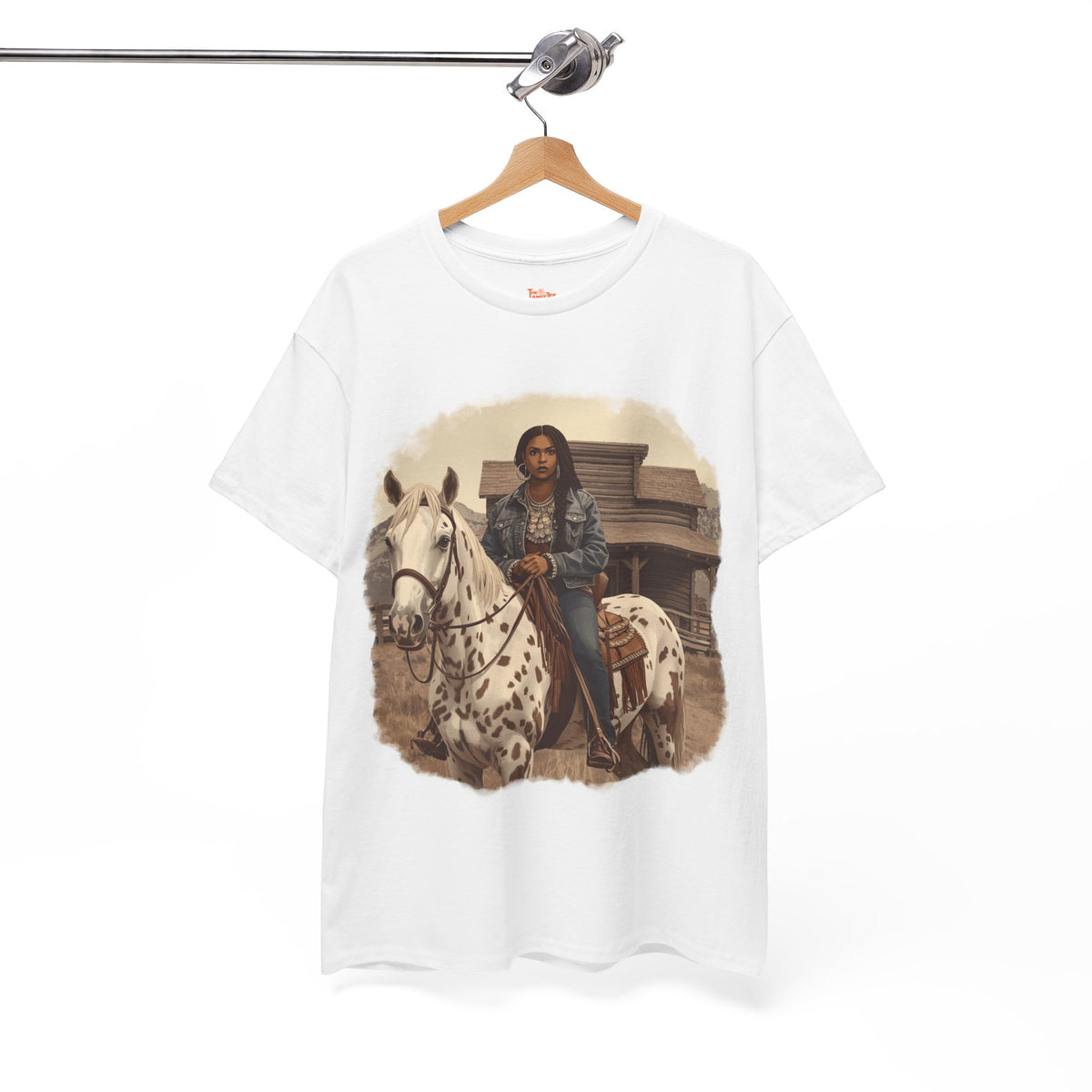 African American Cowgirl on Dapple Gray Horse T-Shirt