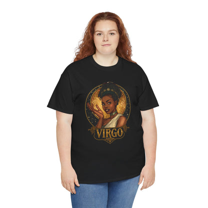 Virgo Art Nouveau Tee — African American Woman Celestial Zodiac Graphic