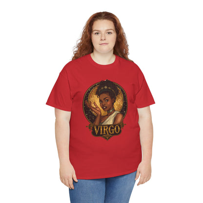 Virgo Art Nouveau Tee — African American Woman Celestial Zodiac Graphic