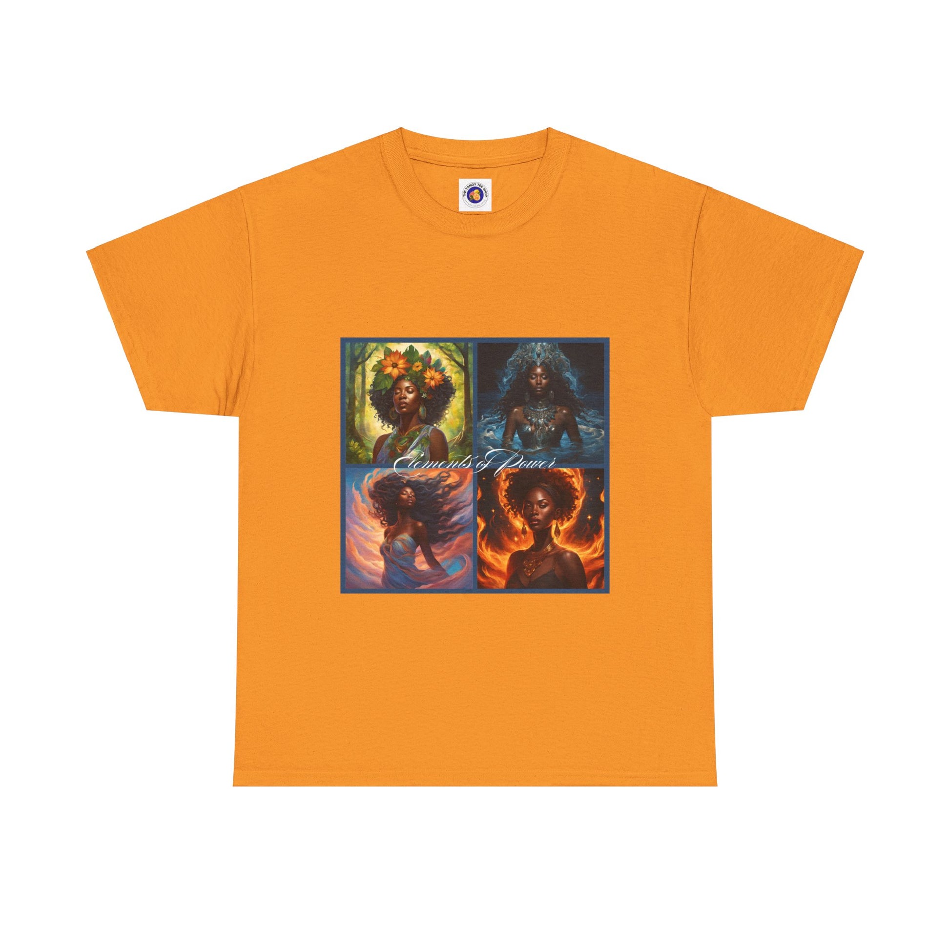 Elements of Power Unisex Tee - Graphic of Four Black Women Earth Wind Fire Water