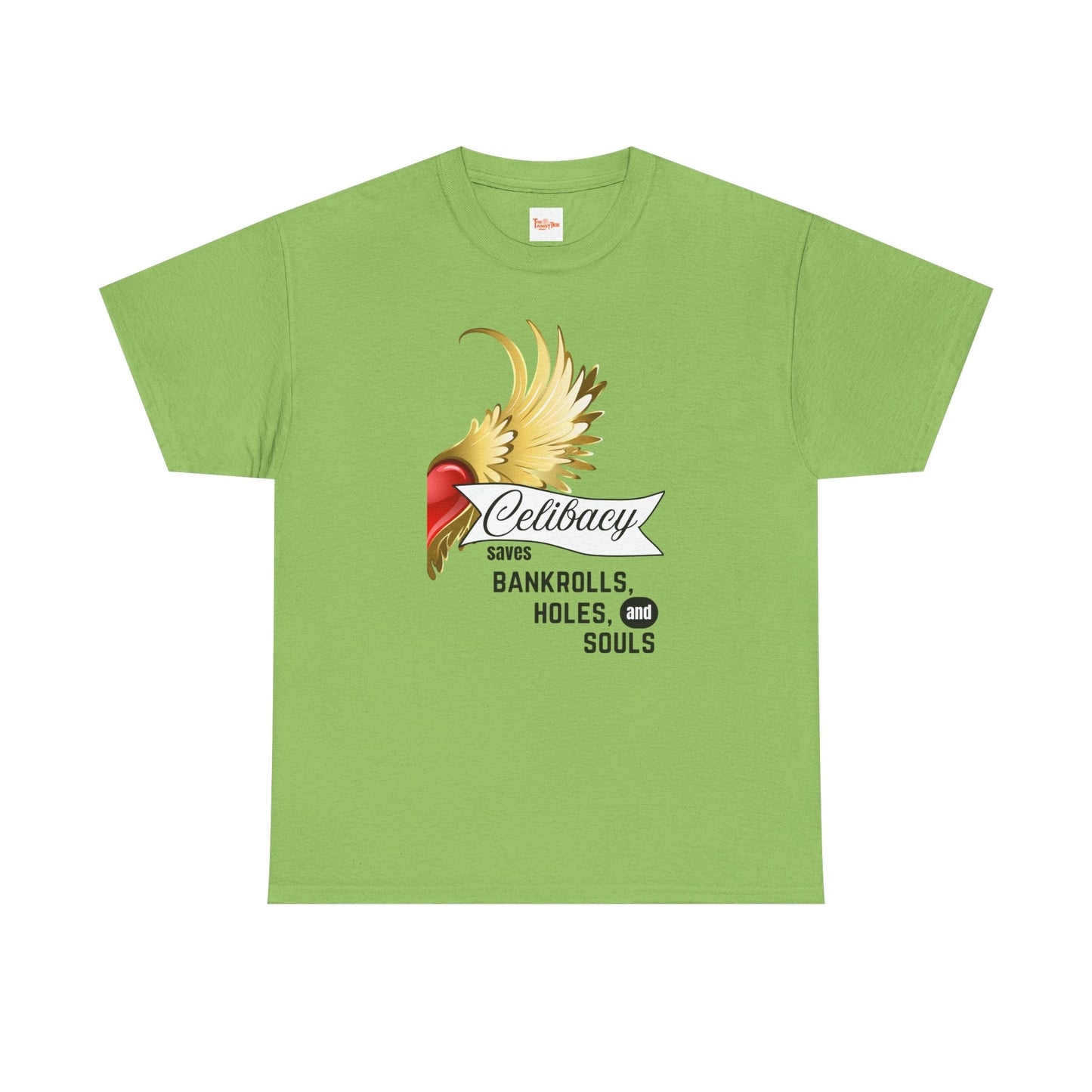 Celibacy Saves Unisex Tee with Heart Wings Graphic