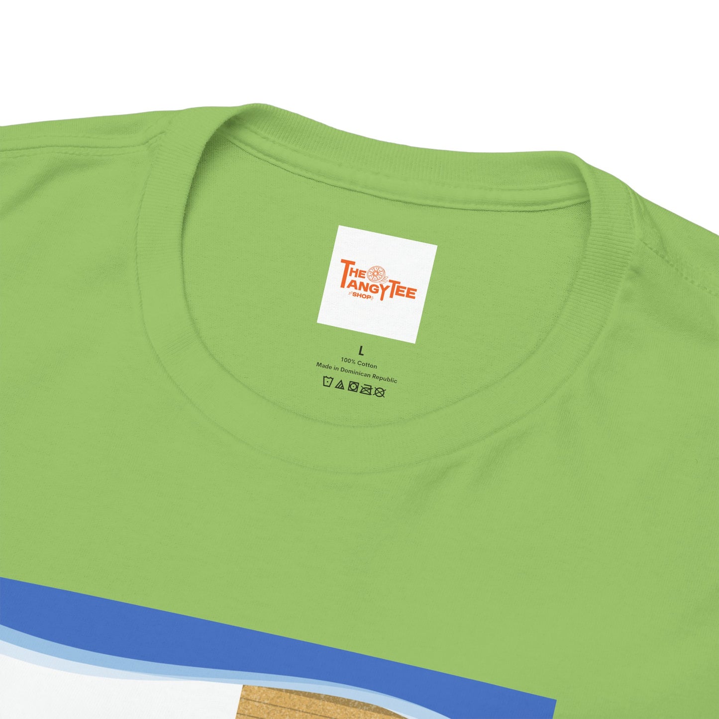 Graphic Tee - Wake up and Smile, Woman and Dog in Bed Design