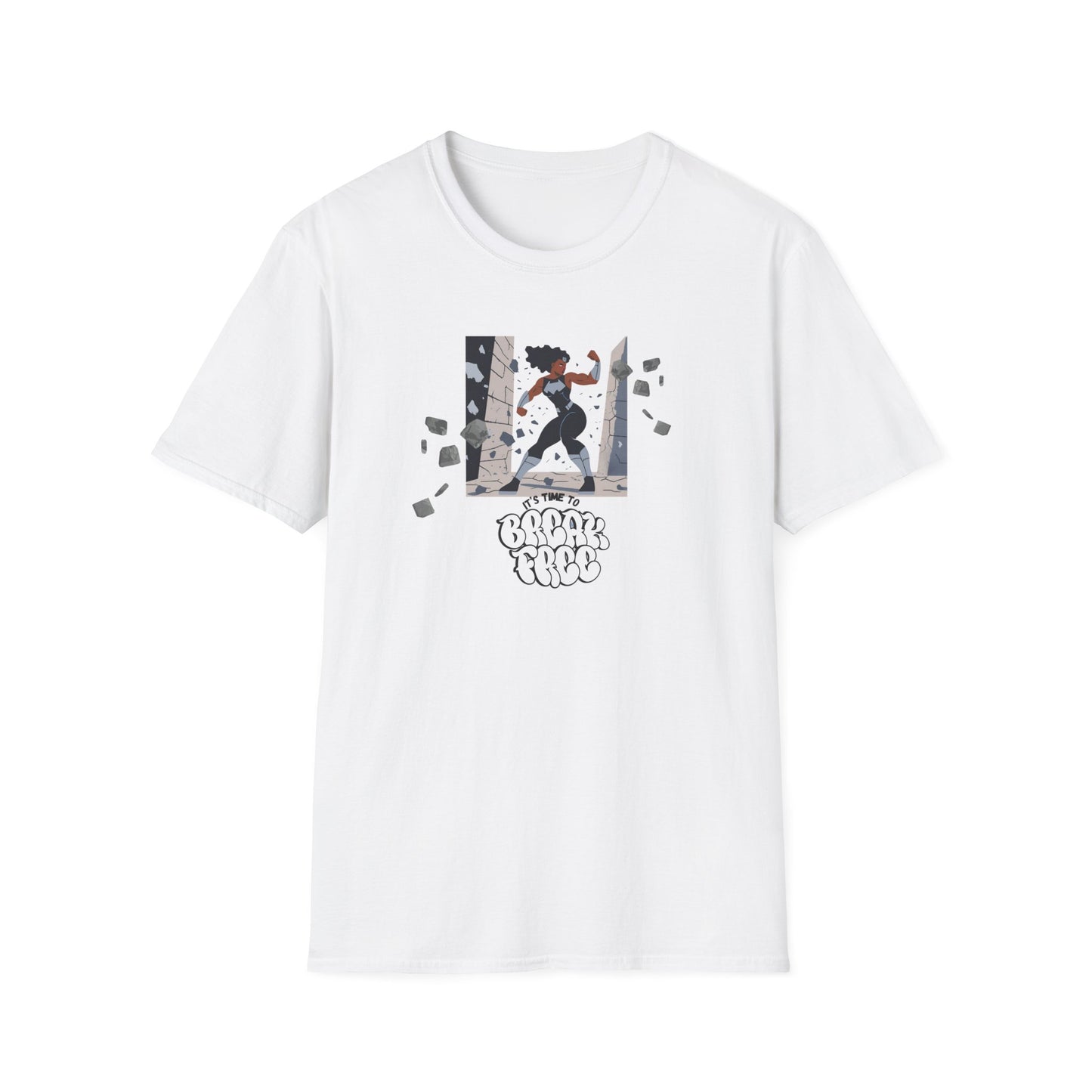 Black Superheroine 'It's Time to Break Free' T-Shirt