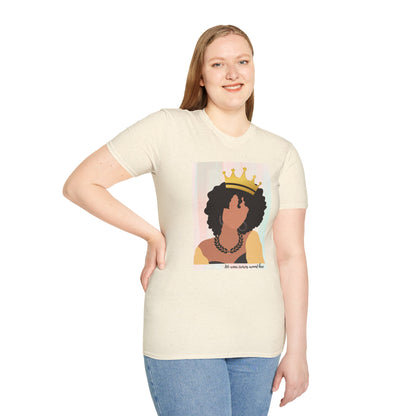 Crown Queen T-Shirt, Afro Art, Black Woman T-Shirt