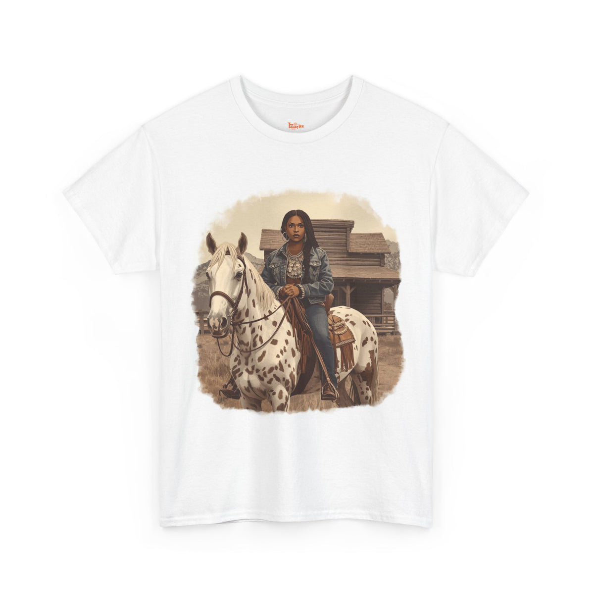 African American Cowgirl on Dapple Gray Horse T-Shirt