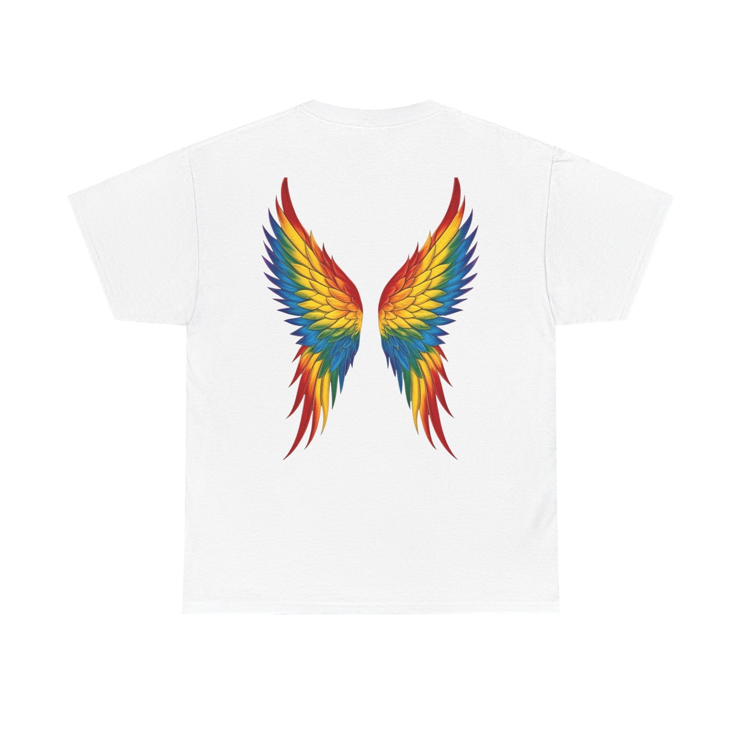 Rainbow Angel Wings T-Shirt — Graphic Back Print