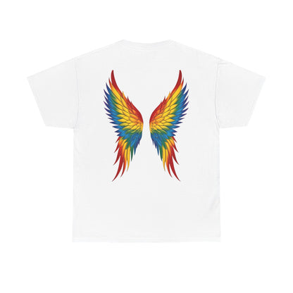 Rainbow Angel Wings T-Shirt — Graphic Back Print