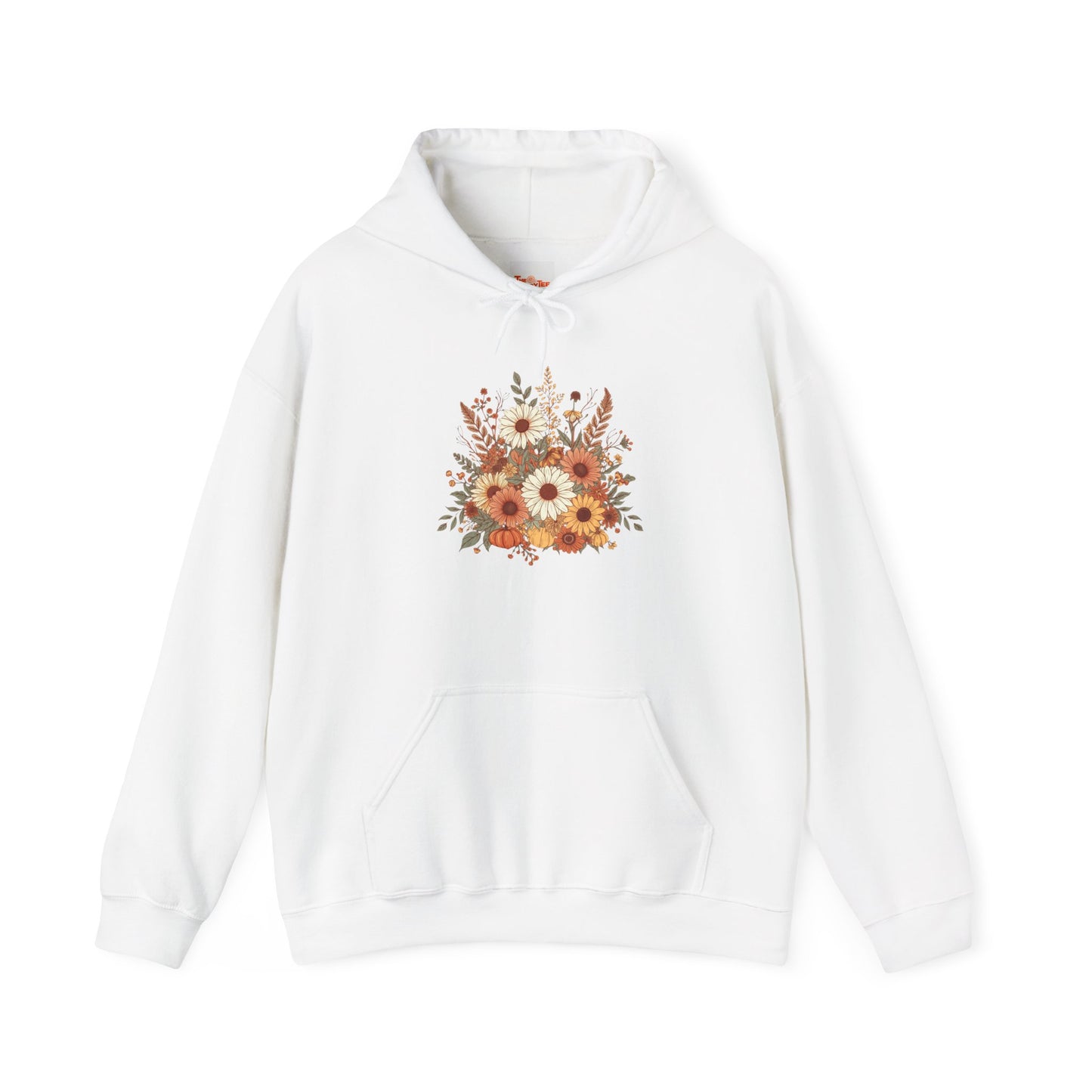 Autumn Floral Spray Hoodie — Fall Flowers Sweatshirt