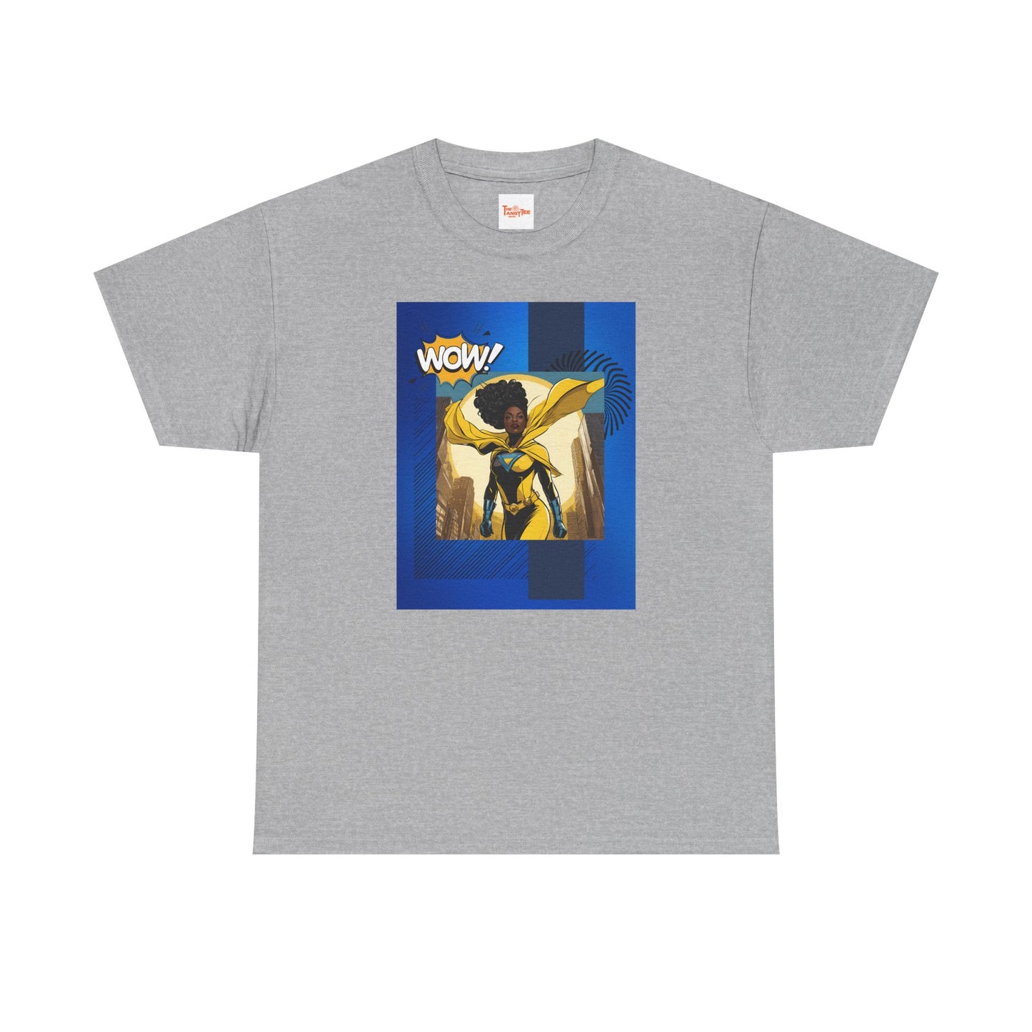 Yellow Wow! Superhero Graphic Tee