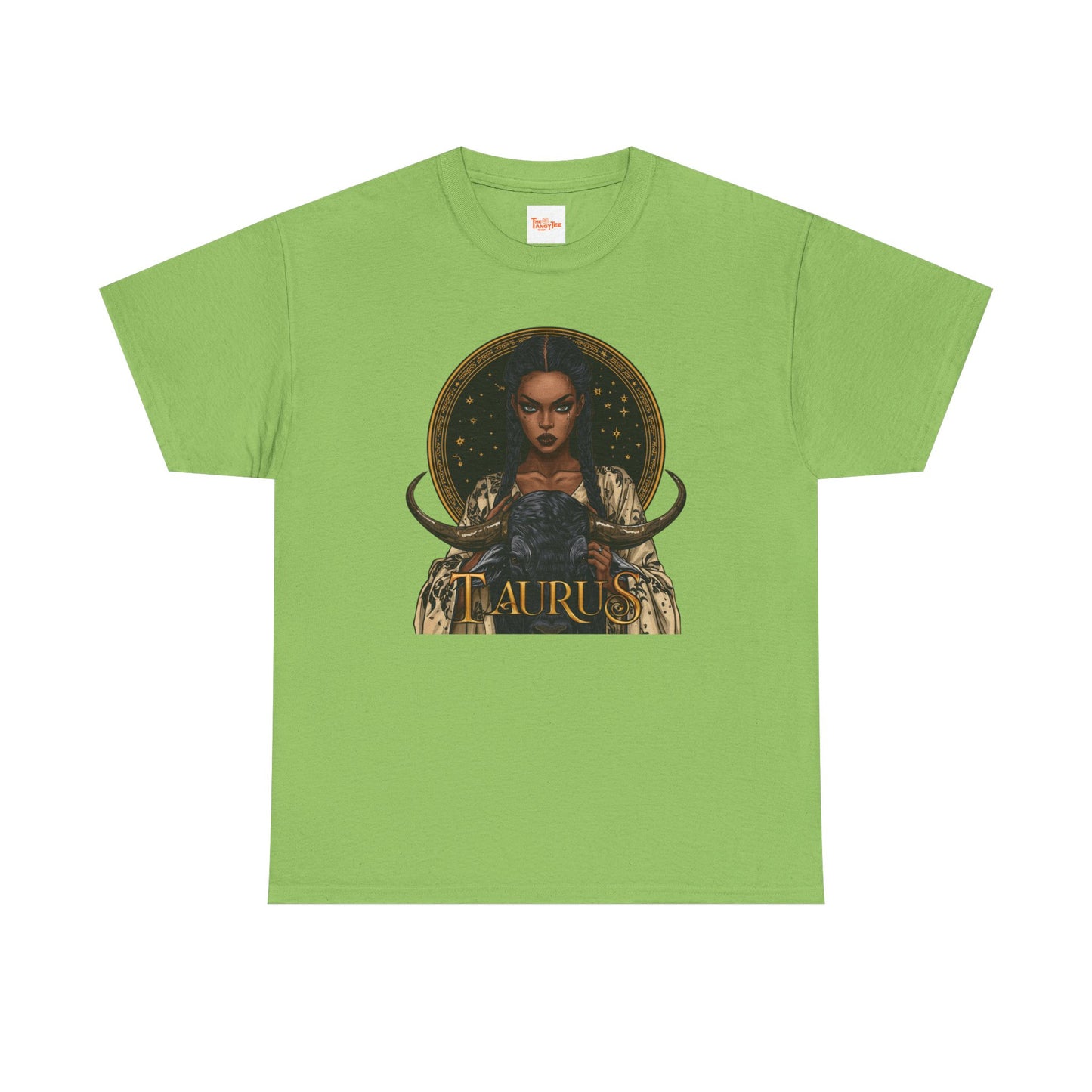 Taurus Art Nouveau Tee — African American Woman & Bull Zodiac Graphic