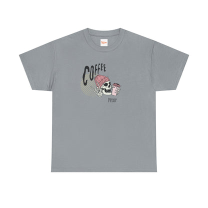 Coffee Please Skeleton T-Shirt — Skeleton Holding Coffee Graphic Tee