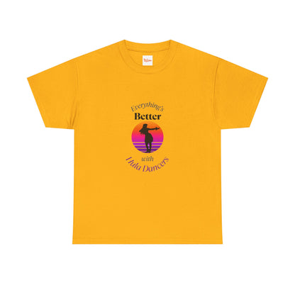Hula Dancer Tee - Sunset Silhouette Graphic Unisex T-Shirt