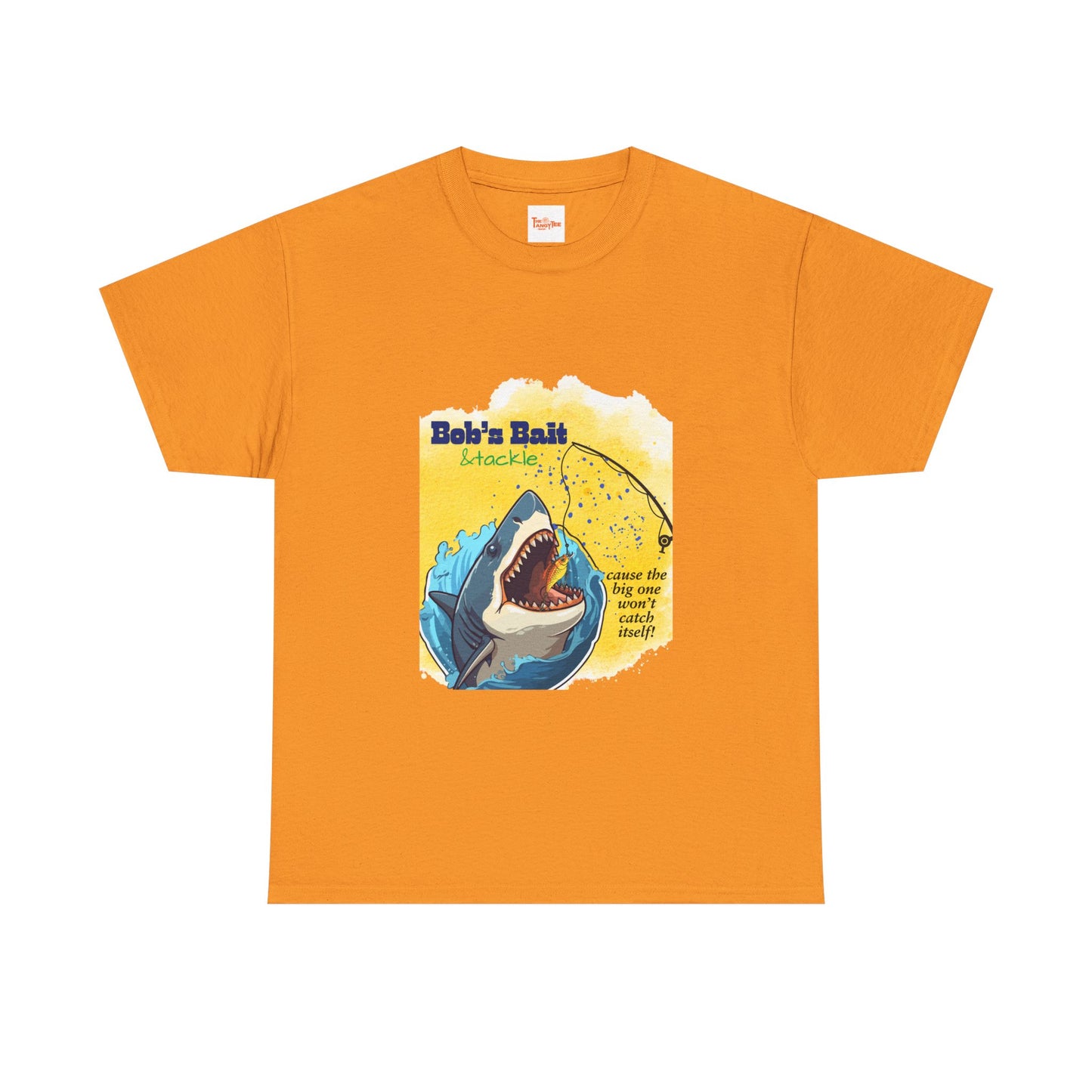 Graphic Fishing Unisex Tee - Bob's Bait and Tackle Shark Design