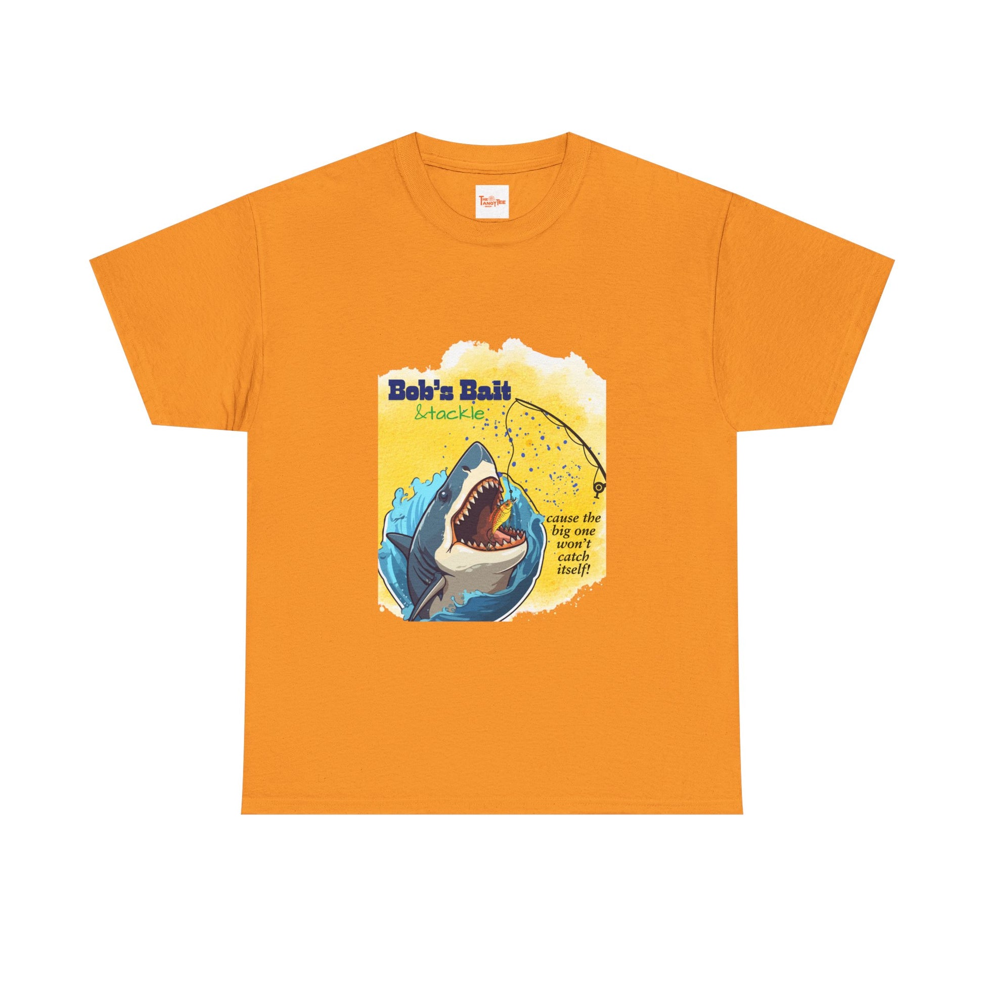 Graphic Fishing Unisex Tee - Bob's Bait and Tackle Shark Design