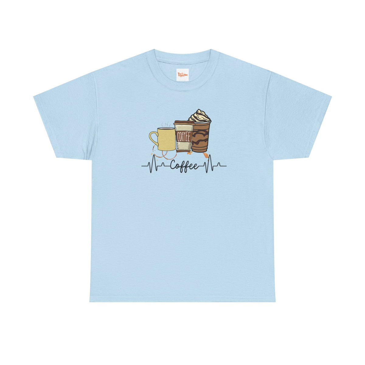 Coffee Stat T-Shirt — Graphic Tee Featuring Three Coffee Drinks