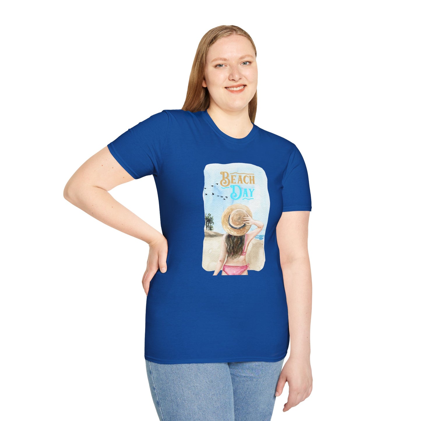 Beach Day Graphic T-Shirt — Woman on Beach Tee