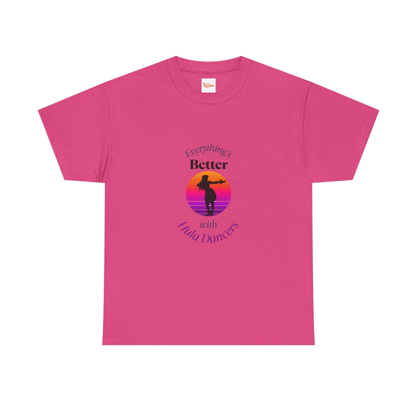 Hula Dancer Tee - Sunset Silhouette Graphic Unisex T-Shirt