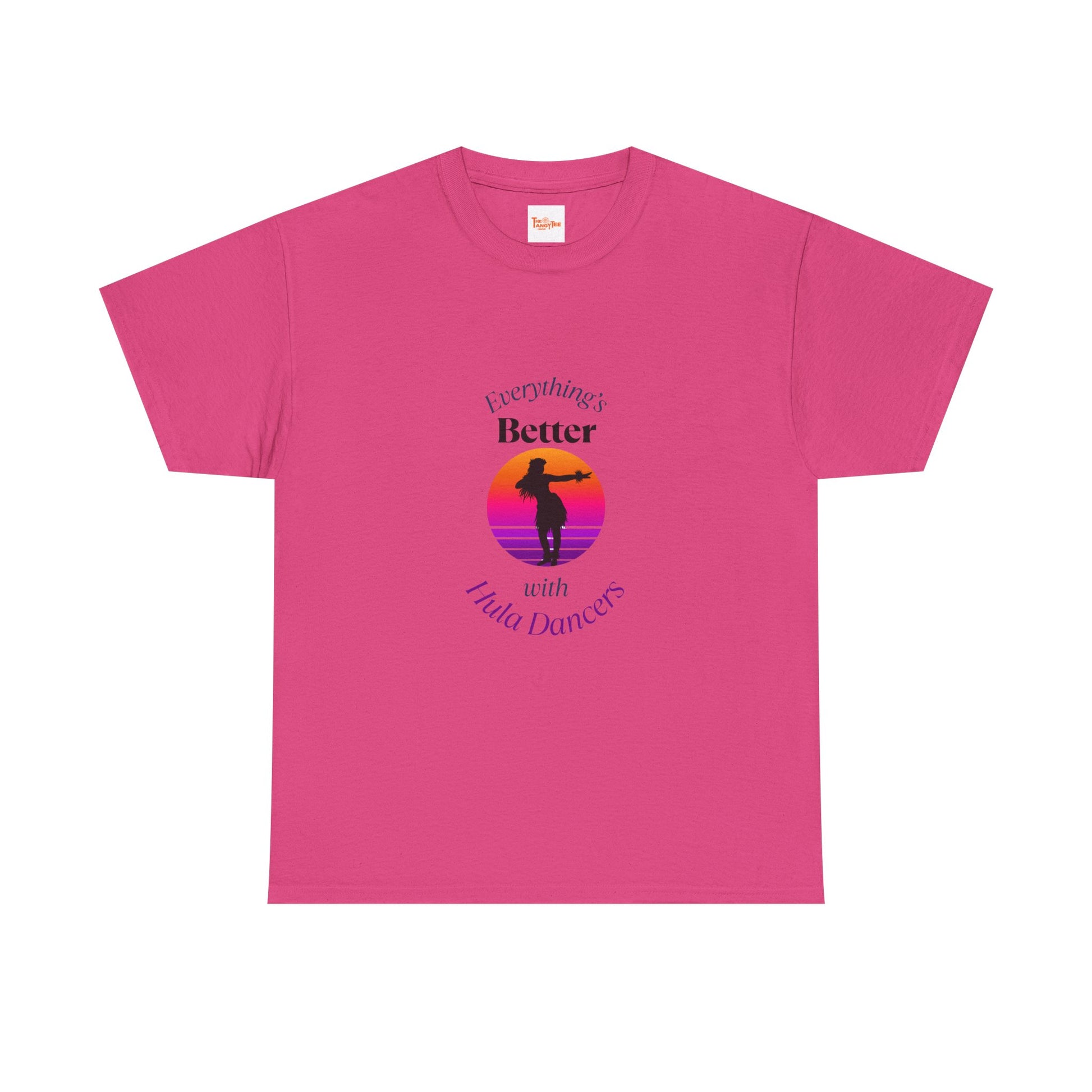 Hula Dancer Tee - Sunset Silhouette Graphic Unisex T-Shirt