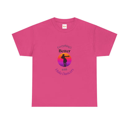Hula Dancer Tee - Sunset Silhouette Graphic Unisex T-Shirt