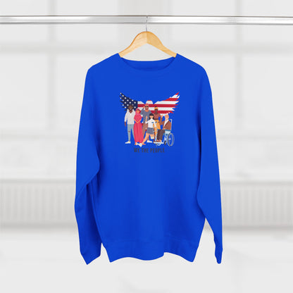 We the People Unisex Crewneck Sweatshirt American Flag Eagle Graphic