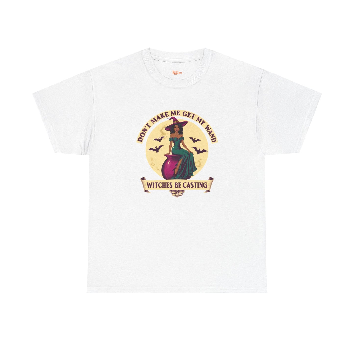 Witches Be Casting Tee — Vintage Witch Halloween T‑Shirt