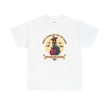 Witches Be Casting Tee — Vintage Witch Halloween T‑Shirt