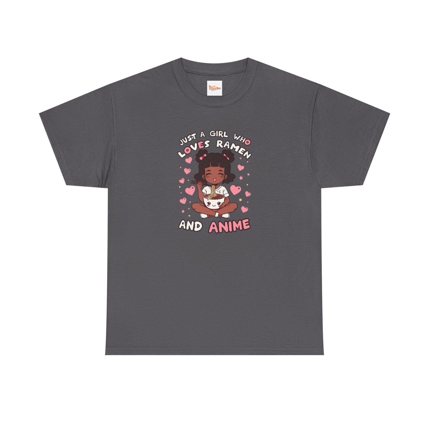 Just a Girl Who Loves Ramen and Anime T-Shirt — African American Anime Girl Graphic