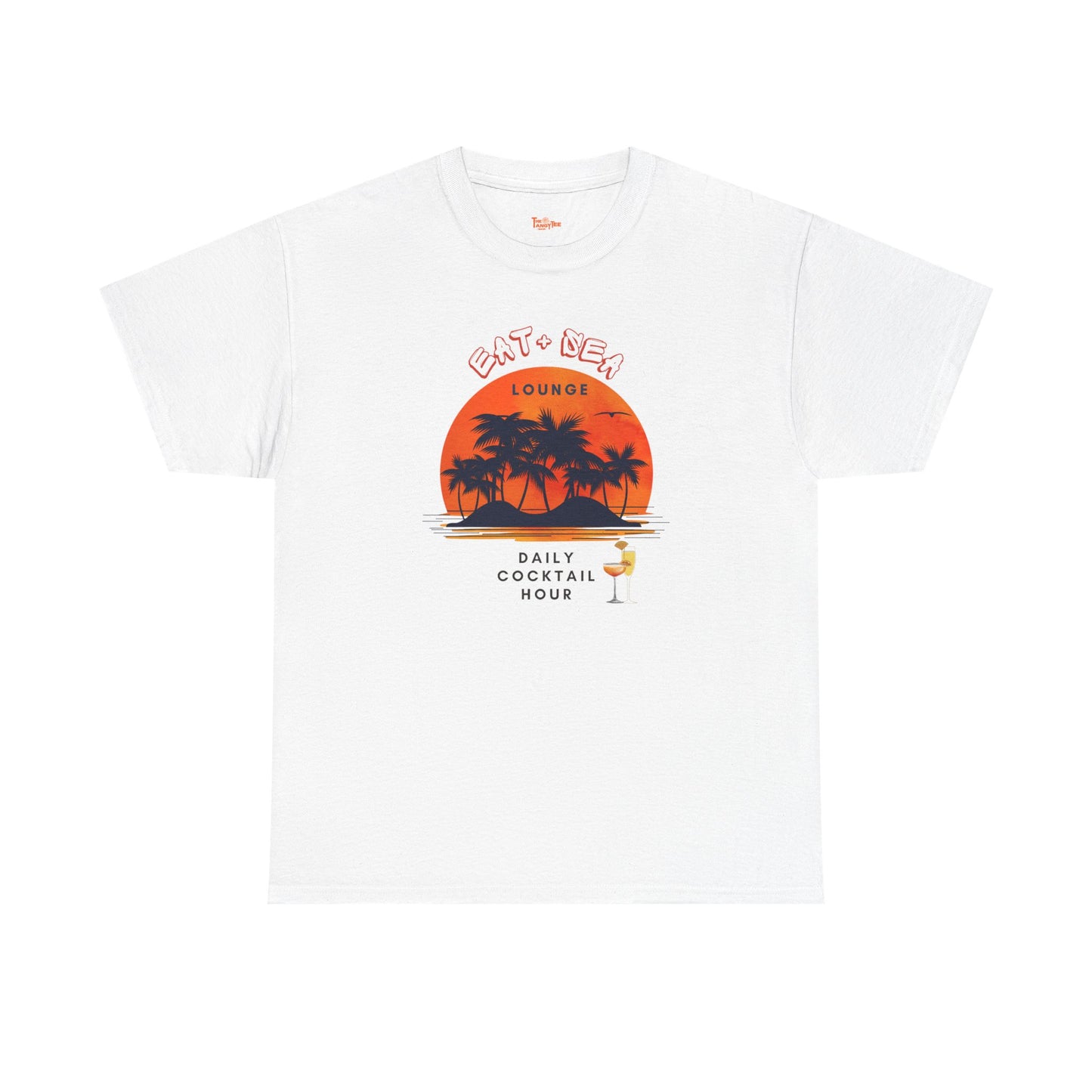 Graphic Sunset Eat + Sea Lounge Unisex Tee