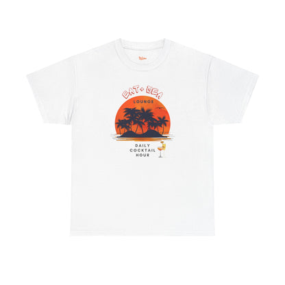 Graphic Sunset Eat + Sea Lounge Unisex Tee