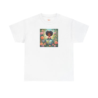 Graphic Tee Love the Planet Little Black Girl Holding Globe
