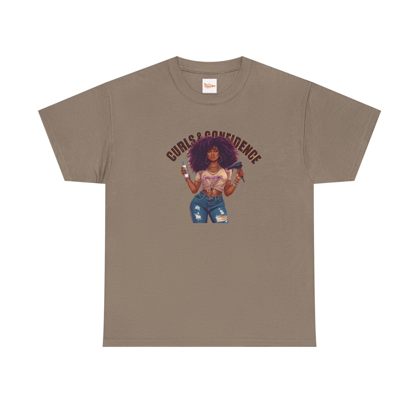 Graphic Tee - Curls and Confidence Black Woman Design