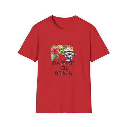 Graphic Skull Unisex T-Shirt - Dapper 'Til Death Design
