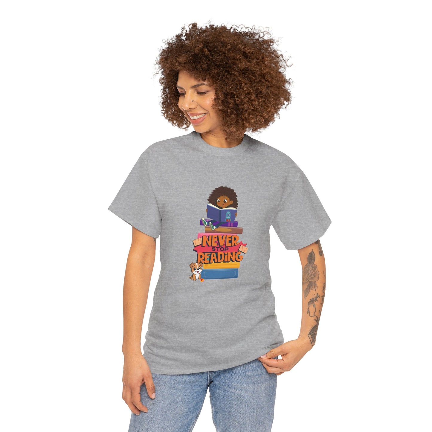 Reading Enthusiast Tee - Never Stop Reading