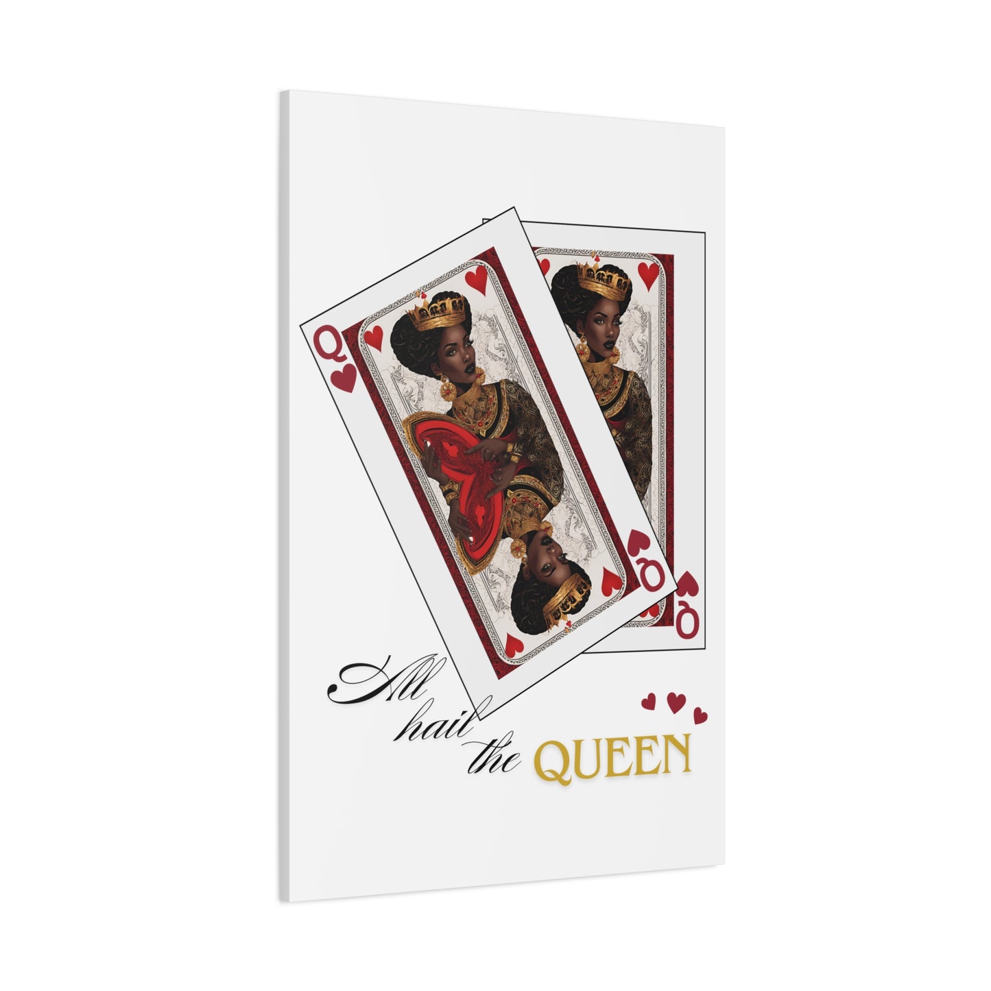Canvas Print, Queen of Hearts Playing Card Graphic