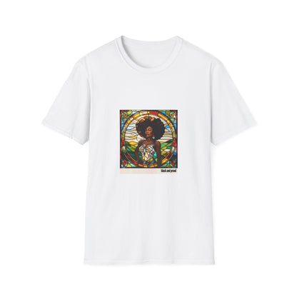 Stained Glass Black and Proud Unisex T-Shirt
