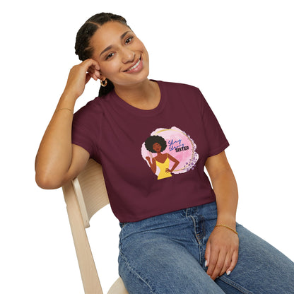 Stay Strong, Sister T-Shirt — Black Woman Fist Graphic