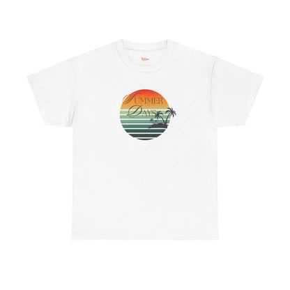 Palm Tree Tee - Summer Days Unisex Heavy Cotton Tee