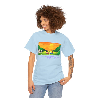 Coffee with a Friend Tee — 'Never Be Too Busy for Coffee' Sunset Park Graphic