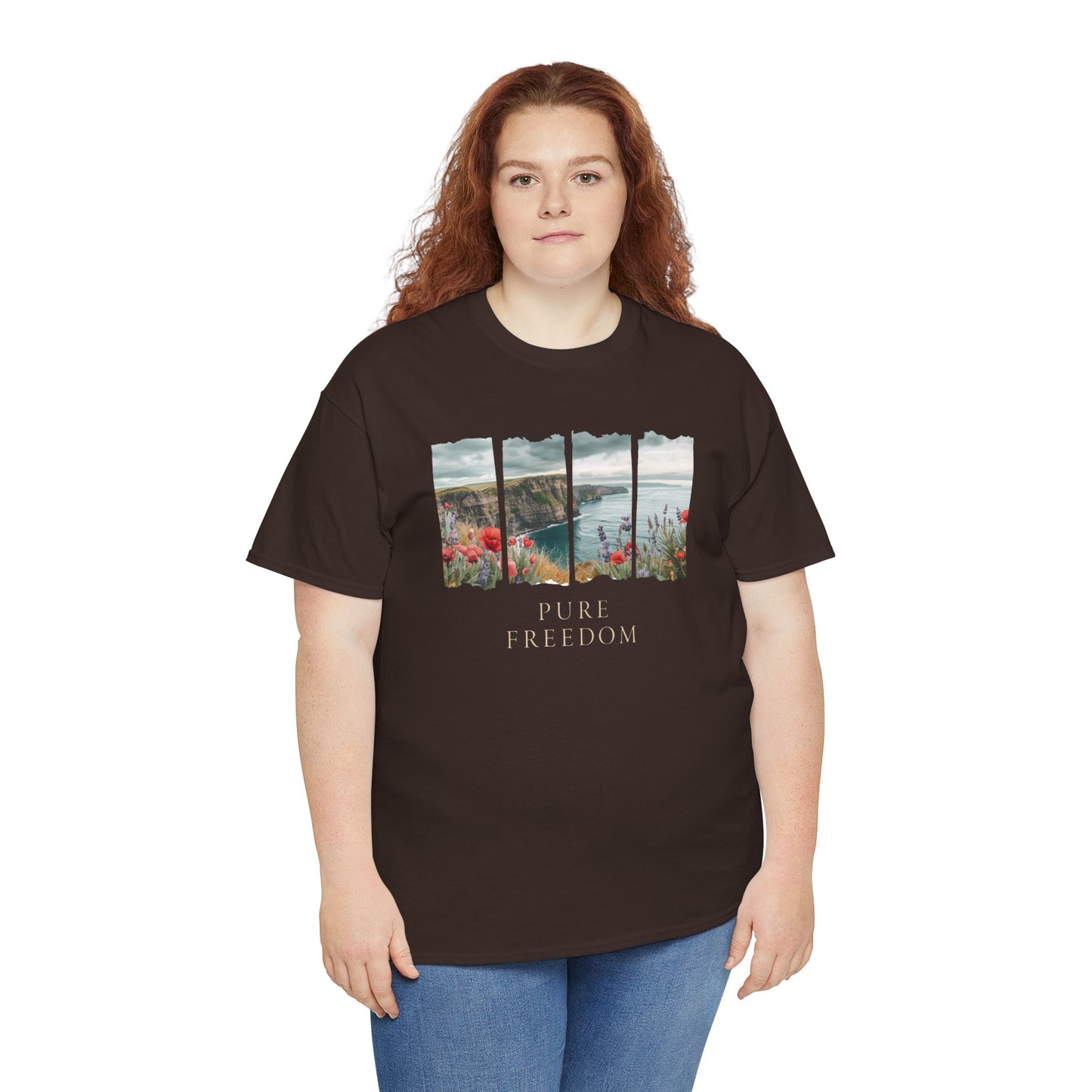 Pure Freedom Oceanside Cliff T-Shirt — Wildflower Beach Graphic Tee