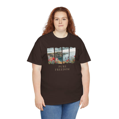 Pure Freedom Oceanside Cliff T-Shirt — Wildflower Beach Graphic Tee