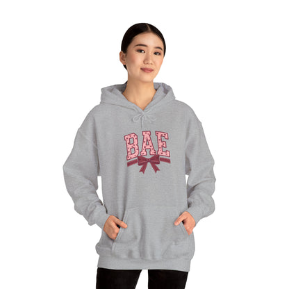 Bae Pink Bow Hoodie — Cute Graphic Pullover for Couples & Gifts