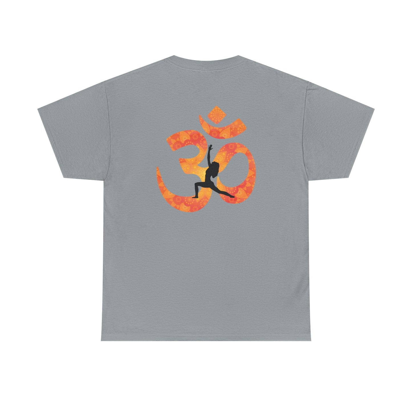 Namaste Peace Yoga T-Shirt — Woman Silhouette & Peace Symbol