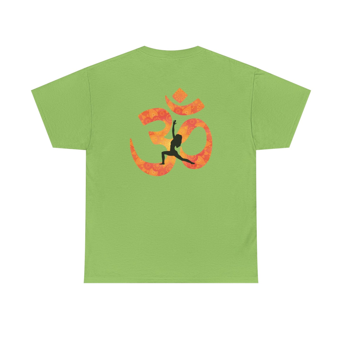 Namaste Peace Yoga T-Shirt — Woman Silhouette & Peace Symbol